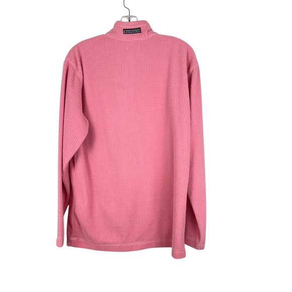 Southern Marsh FieldTec Quarter Zip Waffle Fleece Pullover Pink + Blue Size S - Picture 10 of 13
